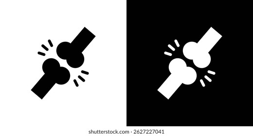 Bones icon vector, solid illustration, pictogram