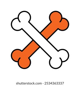 ícone bones com vetor de fundo branco ilustração de estoque