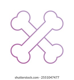 bones icon with white background vector stock illustration