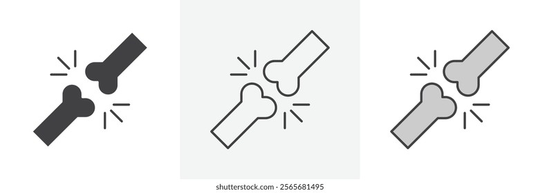 Bones icons in black and colored versions