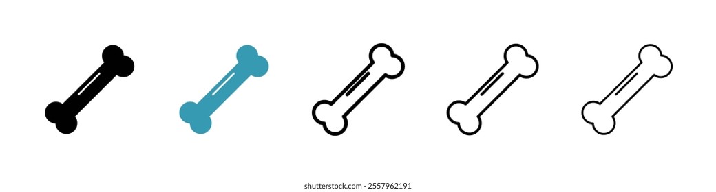 Bones icons pack in black and blue.
