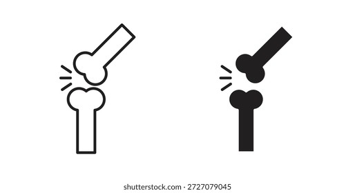 Conjunto de iconos de huesos. Ilustración vectorial de línea simple
