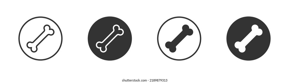 Bones icons set. Vector illustration.