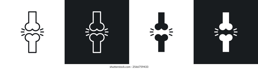 Bones icons in Thin line black color. flat simple vector symbols illustration.