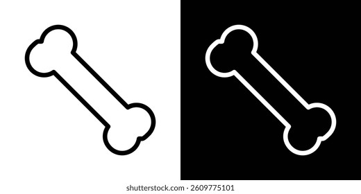 Bones icons vector set in stroke line style