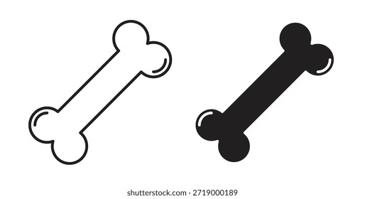 Knochen-Symbole, Vektorsymbole. gefülltes flaches Zeichen