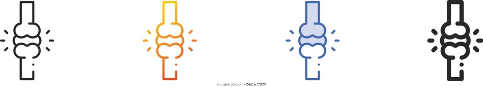 bones icon.Thin Linear, Gradient, Blue Stroke and bold Style Design Isolated On White Background