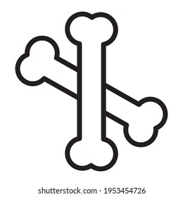 Bones Isolated Vector icon that can be easily modified or edited