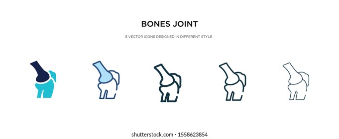 bones joint icon in different style vector illustration. two colored and black bones joint vector icons designed in filled, outline, line and stroke style can be used for web, mobile, ui