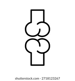 Vector de icono gráfico de articulaciones de huesos