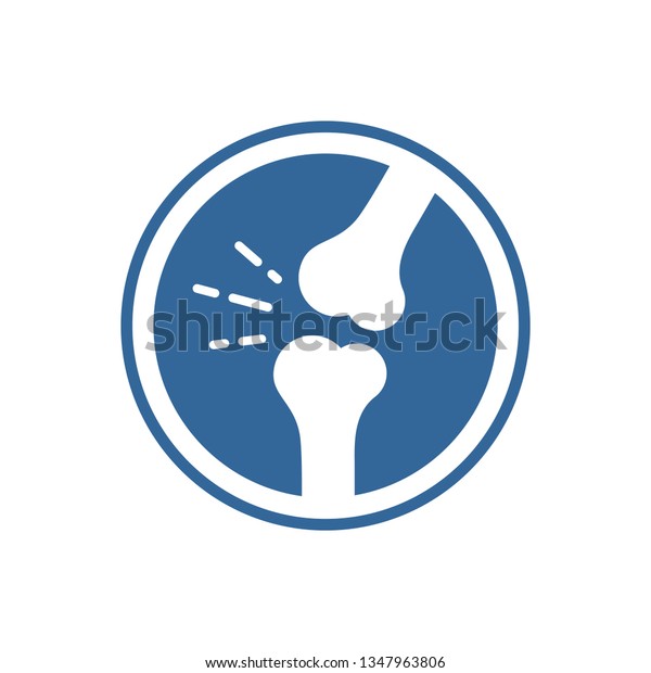 Bones Joints Icon Symbol Knee Elbow Stock Vector (Royalty Free ...