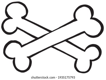 Bones laid like a cross