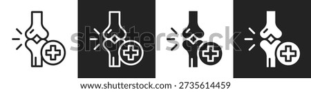 Bones Line And Solid Icon In White And Black Background