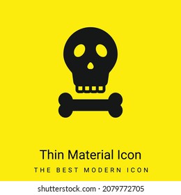 Bones minimal bright yellow material icon