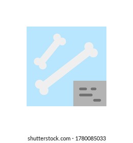 Bones, museum icon. Simple color vector elements of historical things icons for ui and ux, website or mobile application
