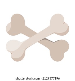 Huesos en un fondo blanco. Diseño de caricaturas. Ilustración vectorial.
