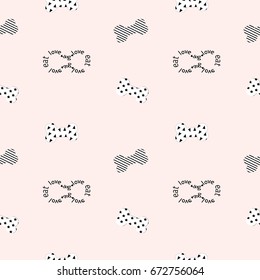 bones pattern dogs seamless pattern pink background vector illustration
