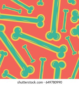 Bones seamless pattern. Bone ornament. Medical anatomy background
