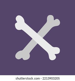 bones silhouette isolated vector illustration. Element for halloween needs