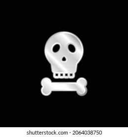 Bones silver plated metallic icon
