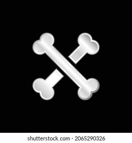 Bones silver plated metallic icon