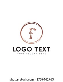 Bones style letter type F logo template, Vector logo for business and company identity 
