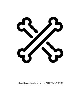 Bones tattoo minimal vector icon