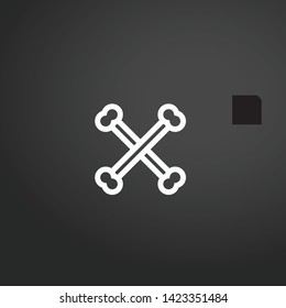 Bones vector icon. Bones concept stroke symbol design. Thin graphic elements vector illustration, outline pattern for your web site design, logo, UI. EPS 10.