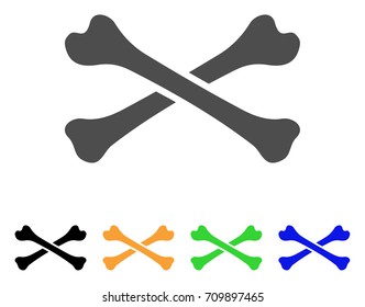 Bones vector icon. Style is a flat graphic symbol in grey, black, yellow, blue, green color variants. Designed for web and mobile apps.