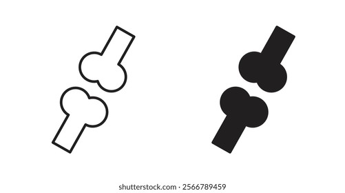 Bones vector line icon illustration