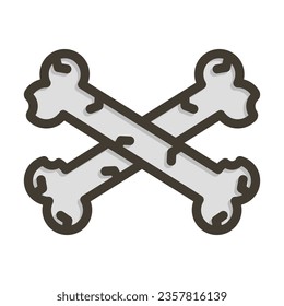 Bones Vector Thick Line Filled Colors Icon For Personal And Commercial Use.
