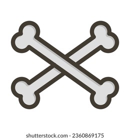 Bones Vector Thick Line Filled Colors Icon For Personal And Commercial Use.
