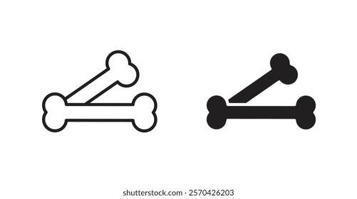 Bones vector web icons set