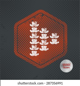 Bone,stamp design on old dark background,grunge concept,vector