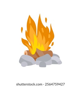 Bonfire , Autumn Isolated Vector Illustration