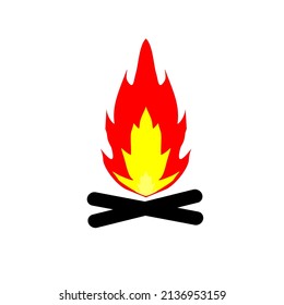 Bonfire or balefire Camp Vector