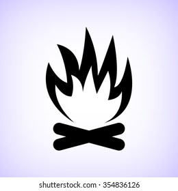 Bonfire -  black vector icon