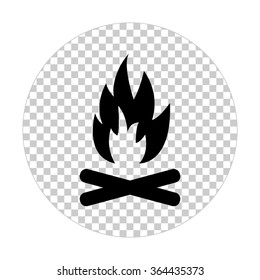 Bonfire  - black vector icon