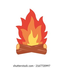 bonfire brazil vector flat illustration