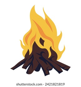 bonfire burning design illustration vector
