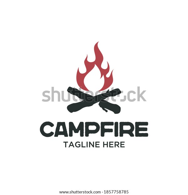Bonfire Camp Fire Flame Vintage Retro Stock Vector (Royalty Free ...