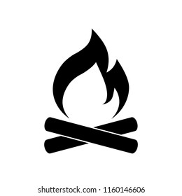 Bonfire. Campfire icon vector 