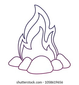 Bonfire cartoon isolated