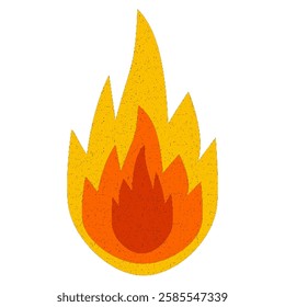 Bonfire for celebrating Shrovetide color. Hand drawn clip art for your project.