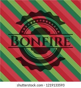 Bonfire christmas emblem.
