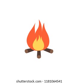 bonfire colored icon. Element of colored autumn icon for mobile concept and web apps. Colored bonfire icon can be used for web and mobile on white background