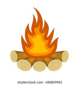 Bonfire colorful icon