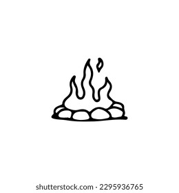bonfire concept doodle illustration vector