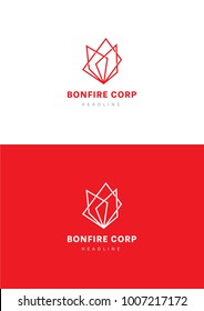 Bonfire corporation logo template.