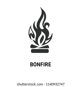 Bonfire creative icon. Simple element illustration. Bonfire concept symbol design from camping collection. Can be used for web, mobile and print. web design, apps, software, print